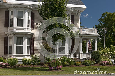 New England house porch Stock Photo