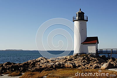 New England Light House Stock Photo