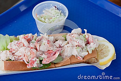 New England Lobster Roll Stock Photo