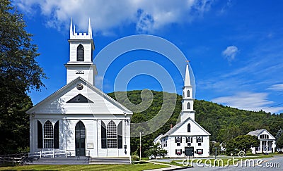 New England town center Stock Photo