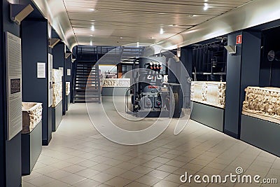 The new exhibition space of the Capitoline Museums in the former Giovanni Montemartini Thermoelectric Centre in Rome, Italy Editorial Stock Photo