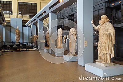 The new exhibition space of the Capitoline Museums in the former Giovanni Montemartini Thermoelectric Centre in Rome, Italy Editorial Stock Photo