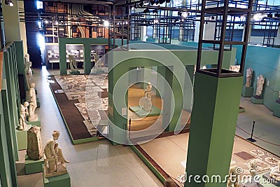 The new exhibition space of the Capitoline Museums in the former Giovanni Montemartini Thermoelectric Centre in Rome, Italy Editorial Stock Photo