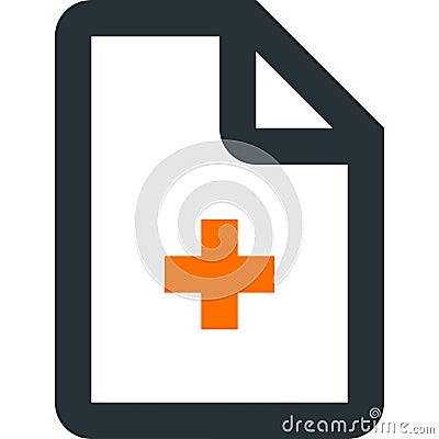 New file, add, create, make vector icon Vector Illustration