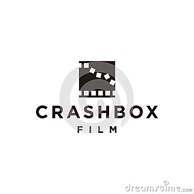 Film / movie / video crash logo design inspiration Vector Illustration