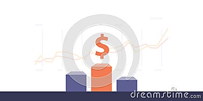New Financial Possibilities, Hope of Economic Growth - Success, Overtake All the Competition Vector Illustration