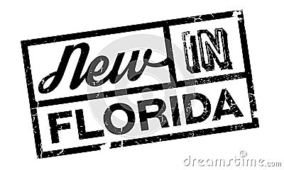 New In Florida rubber stamp Vector Illustration