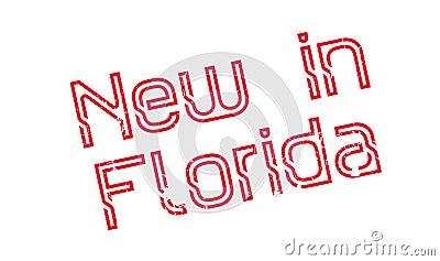 New In Florida rubber stamp Vector Illustration