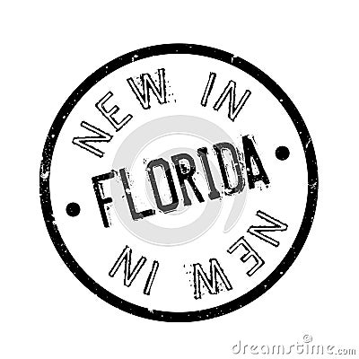 New In Florida rubber stamp Vector Illustration