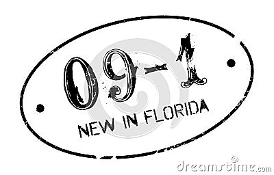 New In Florida rubber stamp Vector Illustration