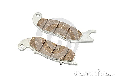 New Front Disc Brake Pads of Sport bike Stock Photo