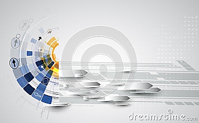 New future technology concept abstract background Vector Illustration