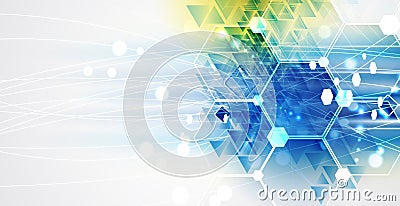 New future technology concept abstract background Vector Illustration