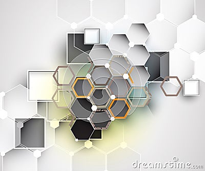 New future technology concept abstract background Vector Illustration