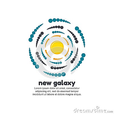 New galaxy logo template Vector Illustration