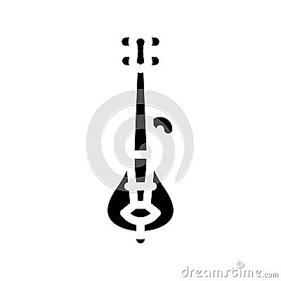 New generation electric violin glyph icon vector illustration Vector Illustration