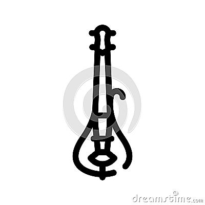 New generation electric violin line icon vector illustration Vector Illustration