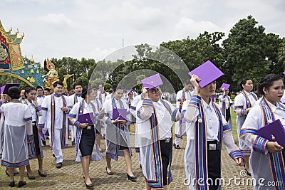 The new generation of graduates undergraduate. Editorial Stock Photo