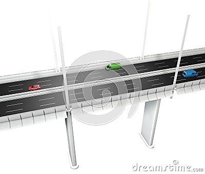 New Genoa bridge project, bridge reconstruction from Renzo Piano`s project. Morandi bridge. Italy Stock Photo