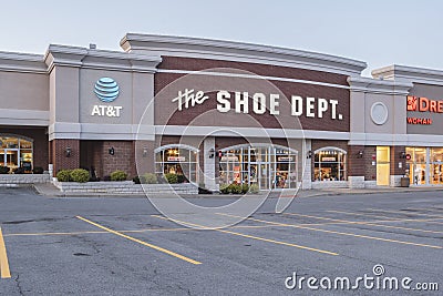 New Hartford, New York - Aug 18, 2019: The SHoe Dept. is a Retail Chain Stocking Casual, Dress & Athletic Shoes for Men, Women & Editorial Stock Photo