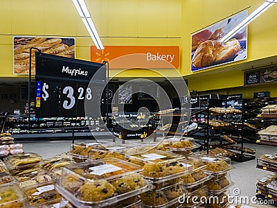 Bakery Department of Walmart Editorial Stock Photo