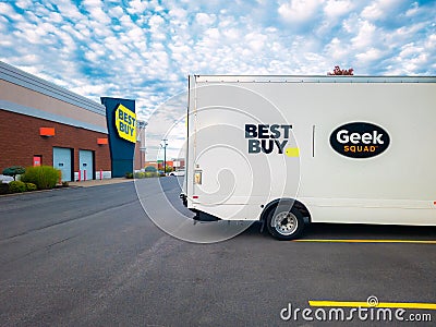 Geek Squad White Truck Editorial Stock Photo
