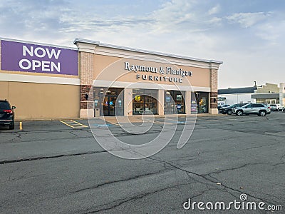 Landscape Wide View of Raymour & Flanigan Furniture Store Editorial Stock Photo