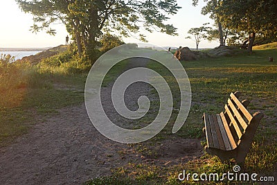 New Haven Lighthouse Point Stock Photo