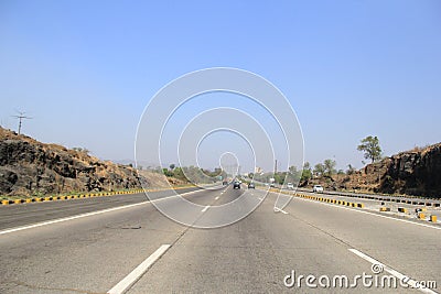 New Highway in India Stock Photo