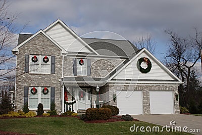 New Home - Christmas Time Stock Photo