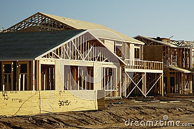 New Home Construction Stock Photo