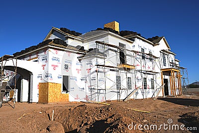 New Home Construction Framing In The Southwest. Editorial Stock Photo