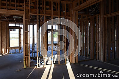 New Home Construction Framing In The Southwest. Editorial Stock Photo