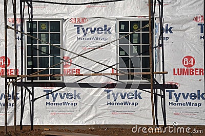 New Home Construction Framing In The Southwest. Editorial Stock Photo