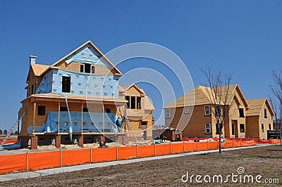 New Home Construction Editorial Stock Photo