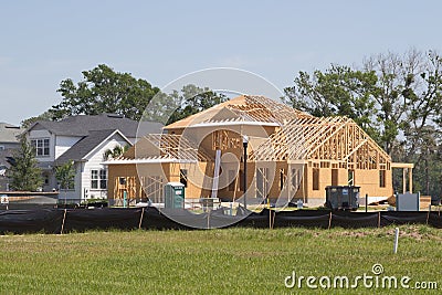 New Home Construction Editorial Stock Photo