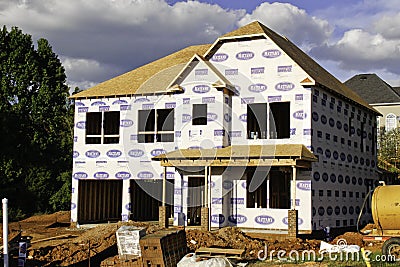 New Home Construction Site Editorial Stock Photo