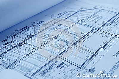 New home plan Stock Photo