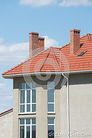 New home and roof Stock Photo