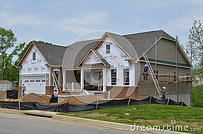 New home under construction Editorial Stock Photo