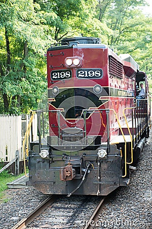 NEW HOPE, PA - AUGUST 11: The New Hope and Ivyland rail road is a heritage train line for visitors going on touristic Editorial Stock Photo