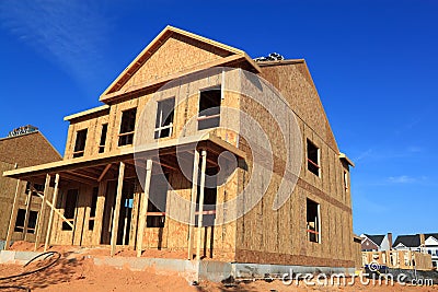 New House Construction Stock Photo