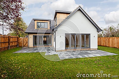 New house landscaped garden Editorial Stock Photo