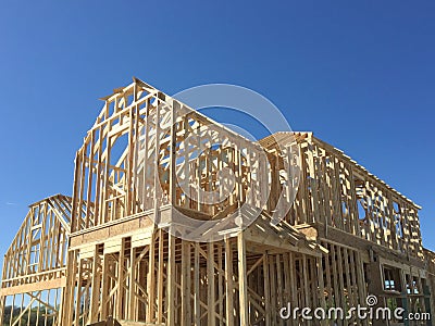 New house under construction Stock Photo