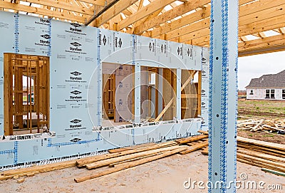 A new house under construction Editorial Stock Photo