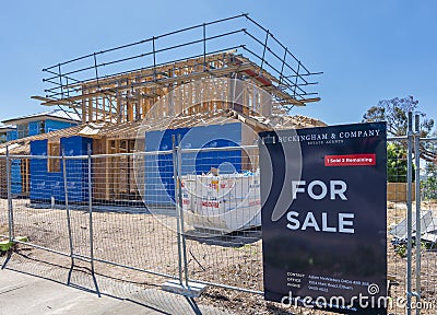 New houses under construction for sale Editorial Stock Photo