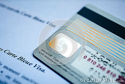 New HSBC Visa Debit card with visa hologram back Editorial Stock Photo