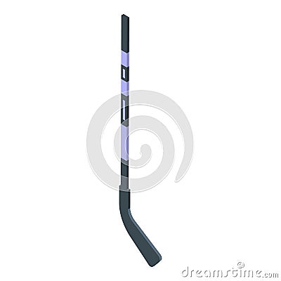 New ice hockey stick icon isometric vector. Goal sign Vector Illustration