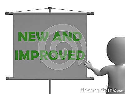 New And Improve Board Shows Innovation And Stock Photo