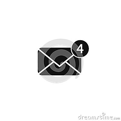 New incoming messages icon. Vector sign flat style EPS10 Stock Photo